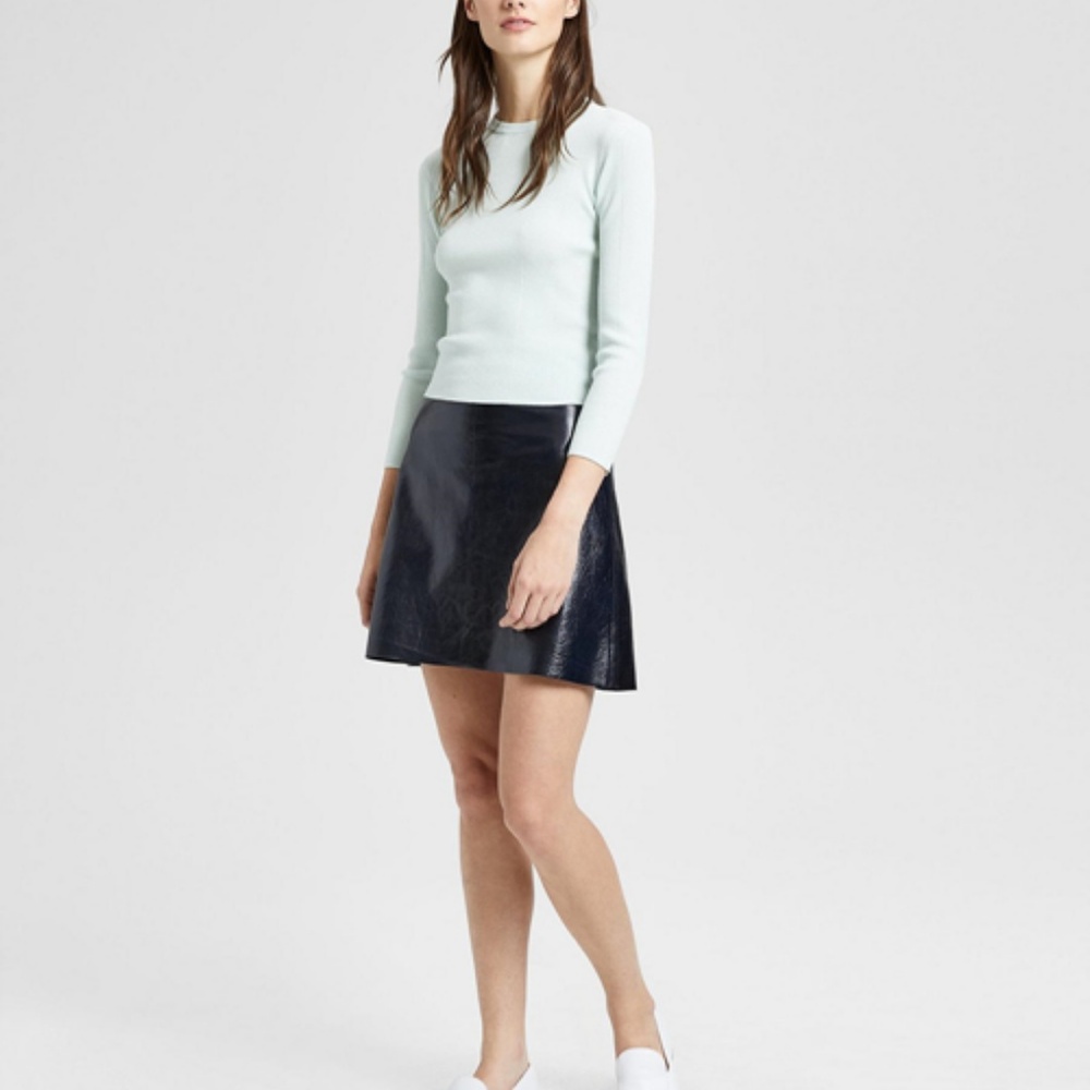 Theory Ribbed Crewneck mint Wool knit Sweater